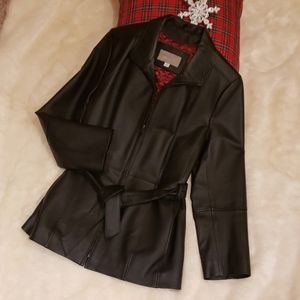 Black Croft & Barrow Leather Jacket